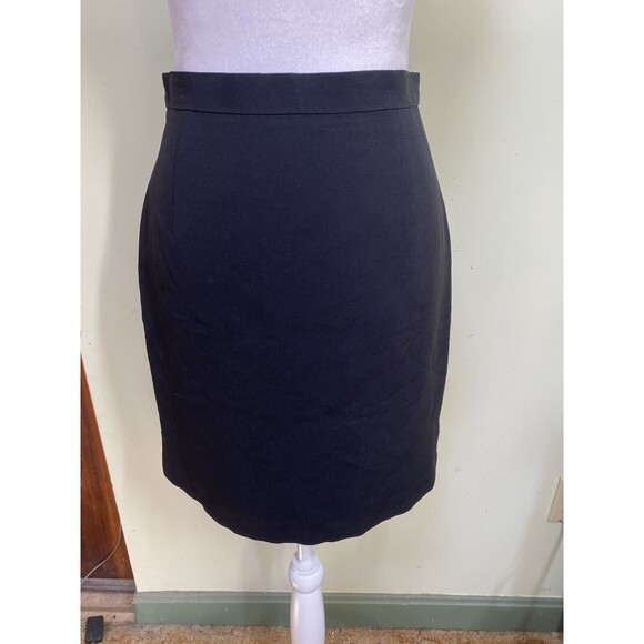 Vtg Mondi Gala Size 34 Lined Black Pencil Skirt Waist Career Minimalistic Preppy - Picture 1 of 8